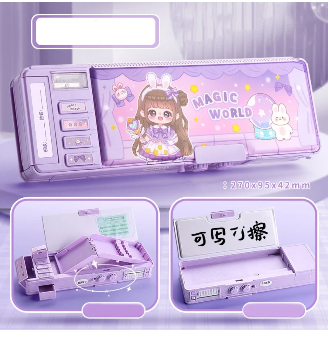 Magic World Lock & Store! Large Capacity Multi-Layer Pencil Case - product image 4