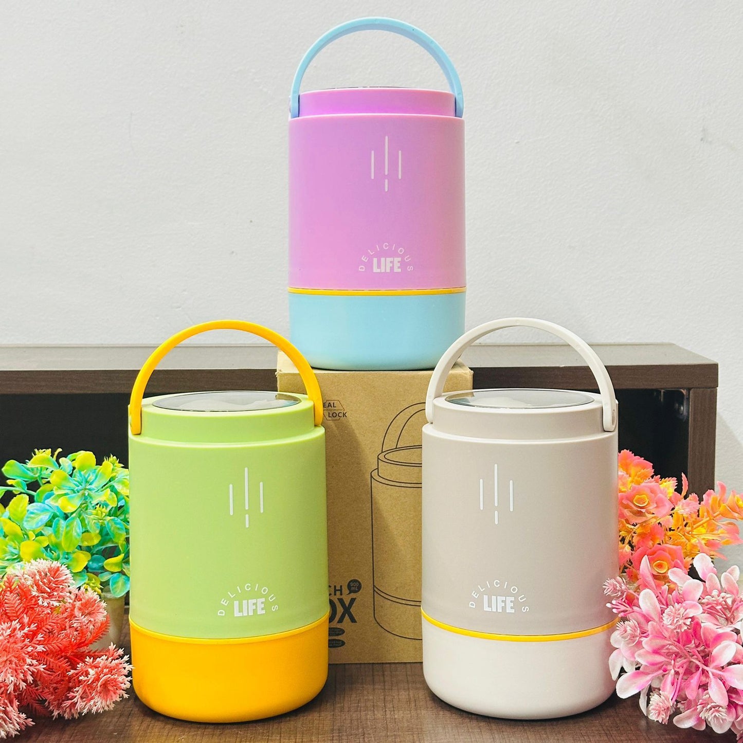 Delicious life 3 container stainless steel lunch box