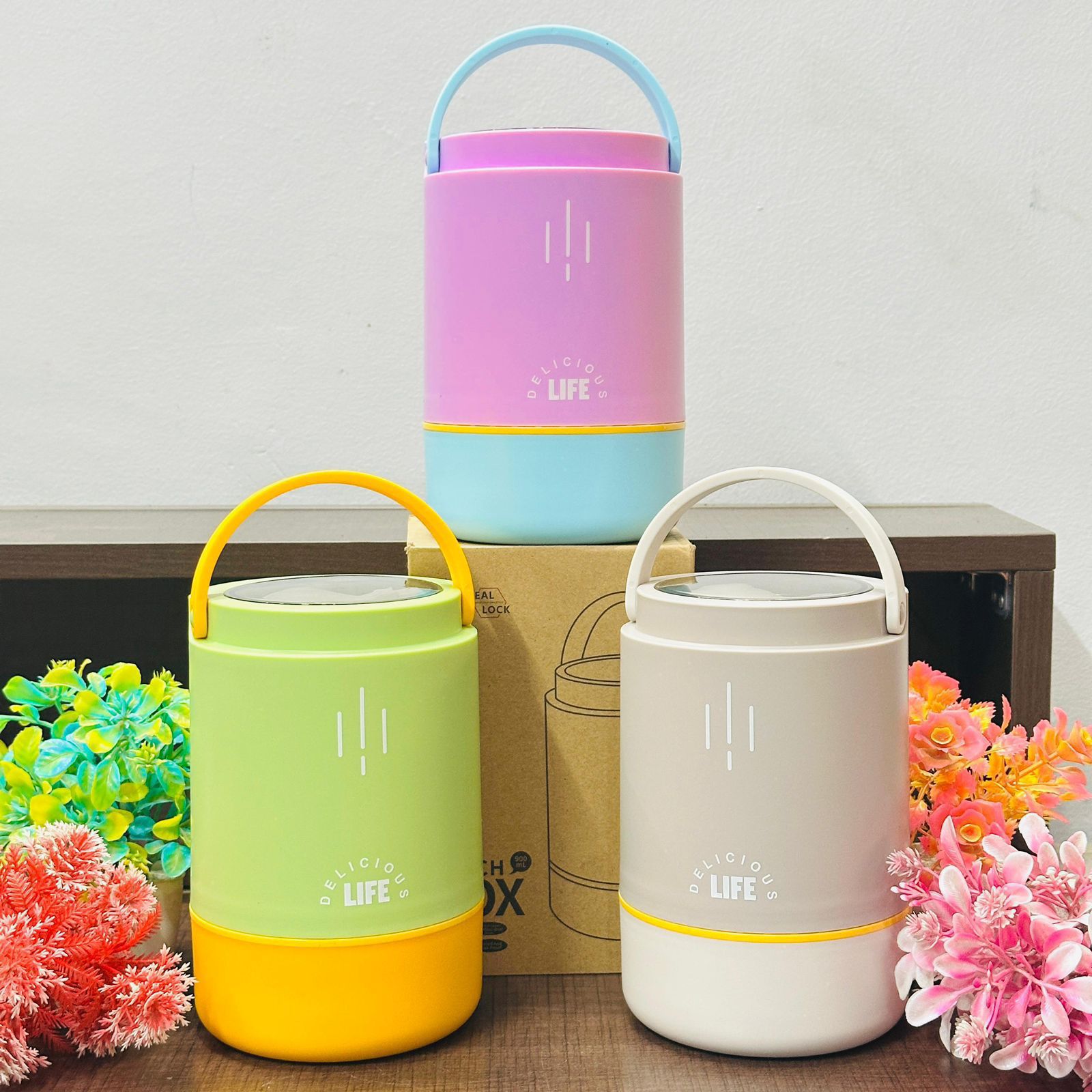 Delicious life 3 container stainless steel lunch box