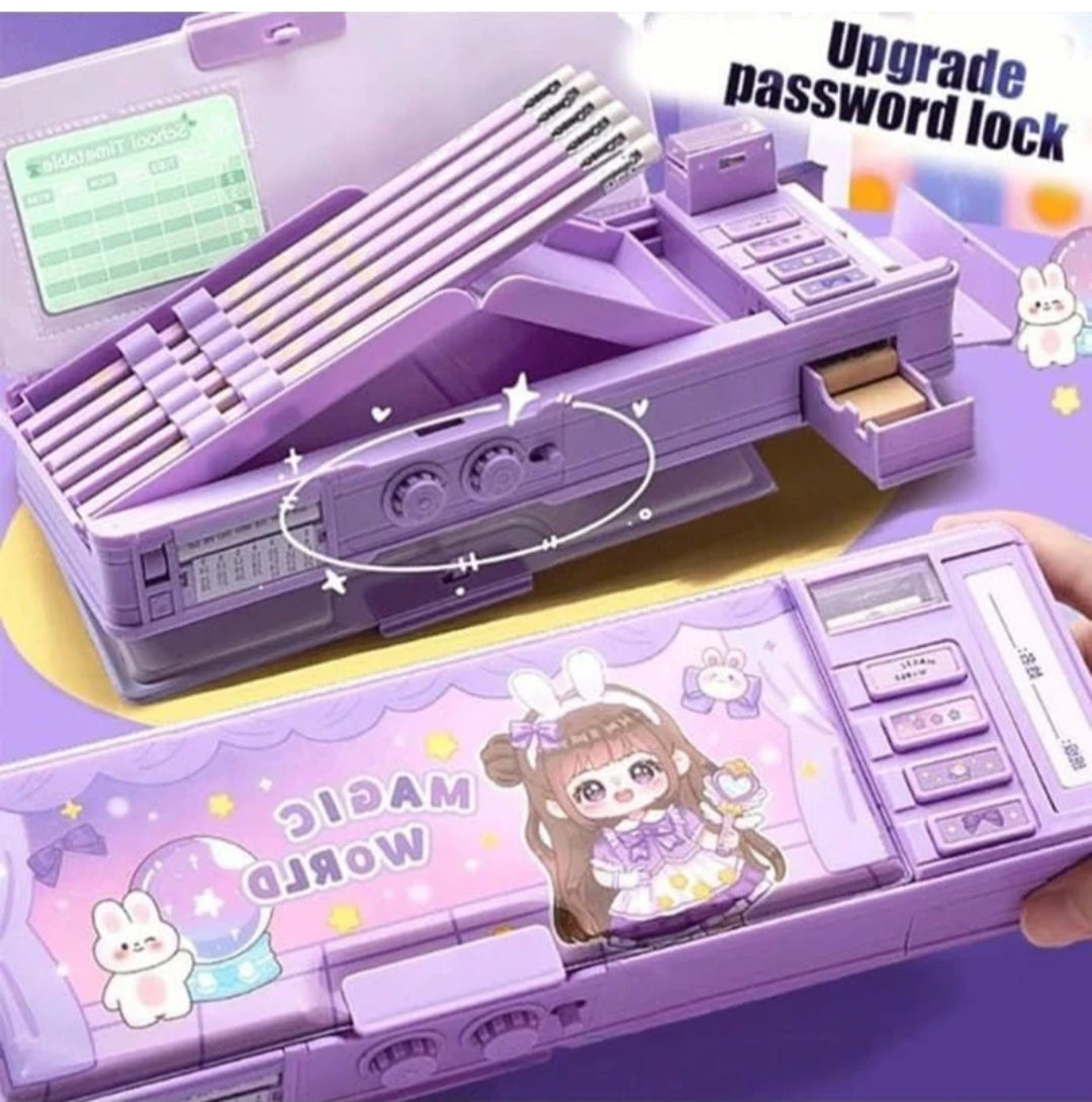 Magic World Lock & Store! Large Capacity Multi-Layer Pencil Case - product image 1