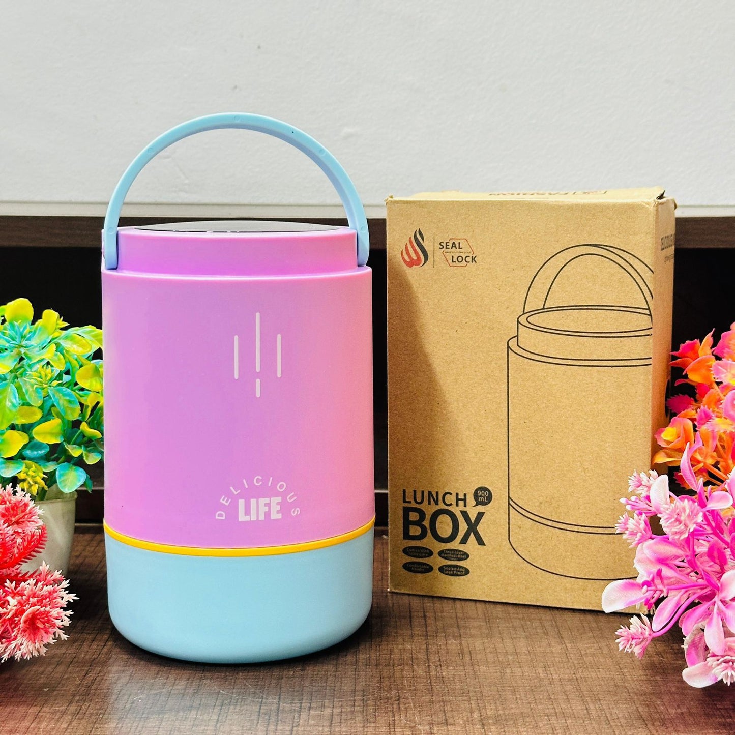 Delicious life 3 container stainless steel lunch box