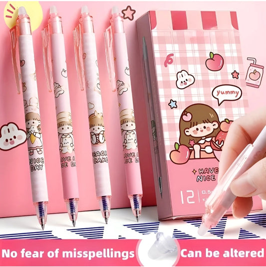 Cute Girl Erasable Gel Pen - product image 1