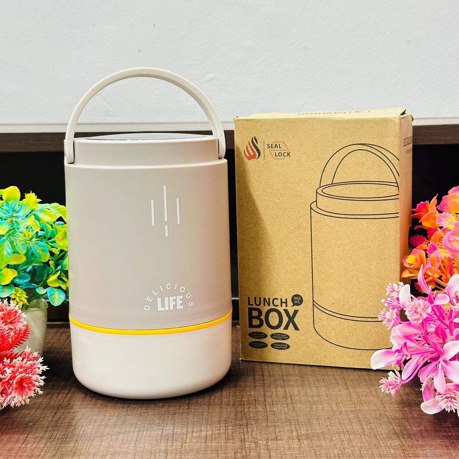 Delicious life 3 container stainless steel lunch box